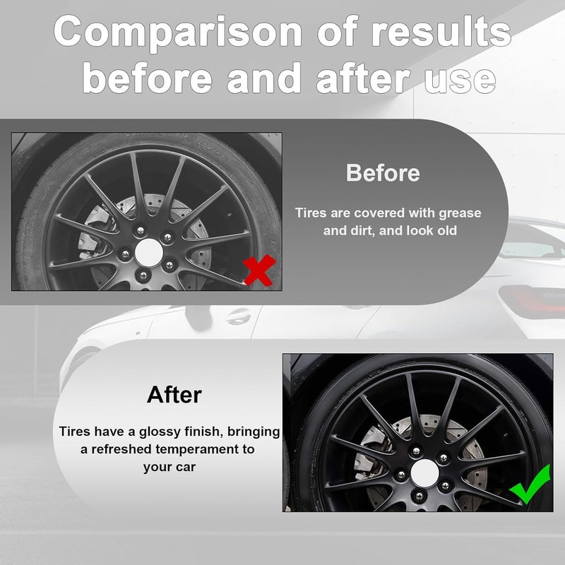Wevdn 2PCS Tire Shine Applicator, Durable & Reusable Hex Grip Tire Dressing Sponge Foam Detailing Pad, Washable Round Shape Wheel Tire Shine Car Cleaning Sponge, Car Accessories (Black-Small) - Image 4